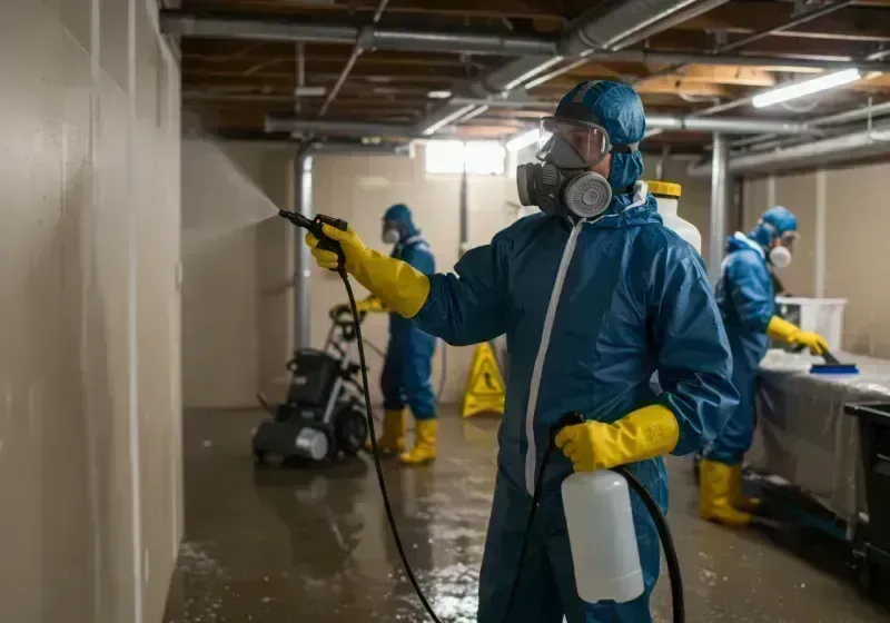 Basement Sanitization and Antimicrobial Treatment process in Cottage Lake, WA