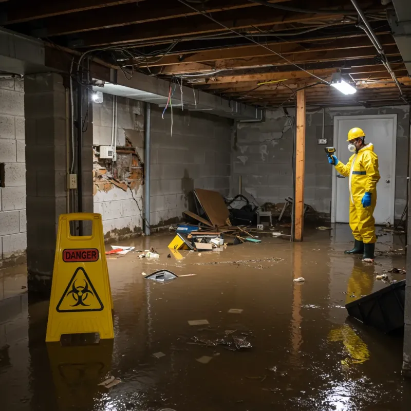 Flooded Basement Electrical Hazard in Cottage Lake, WA Property