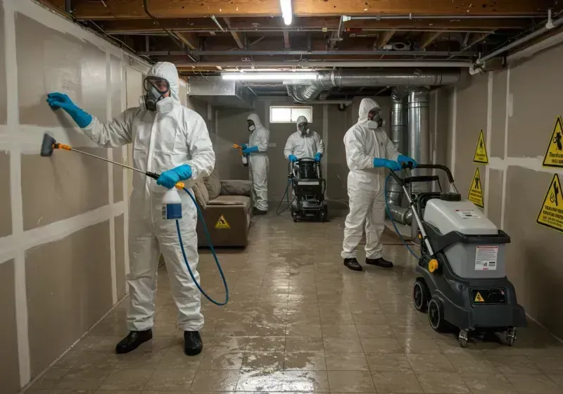 Basement Moisture Removal and Structural Drying process in Cottage Lake, WA